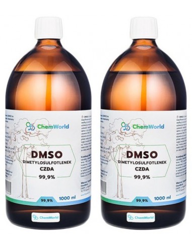 2x DMSO Dimetylosulfotlenek 99,96% 1000ml