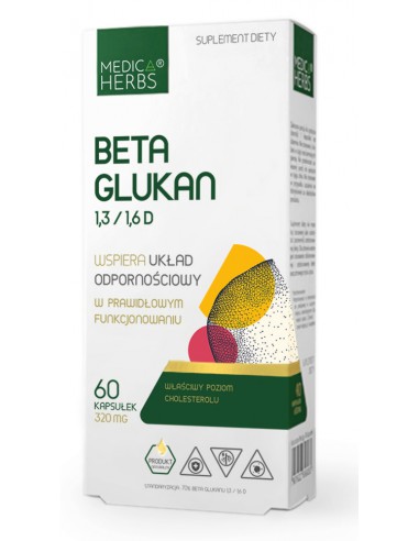 Beta Glukan 1,3/1,6 D 60 kapsułek