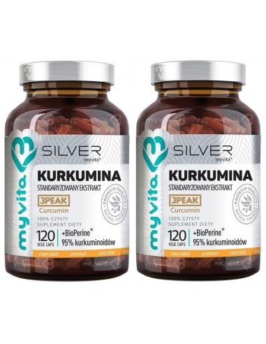 2x Silver Kurkumina + Piperyna 95% 120 kap.