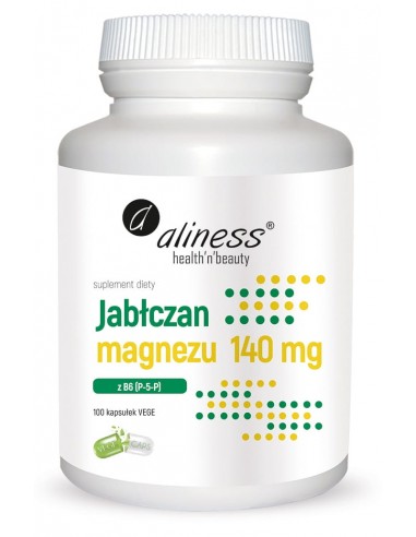 Jabłczan magnezu 100 mg z B6 (P-5-P) x 100 Vege kaps.