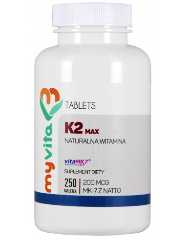 Witamina K2 MAX MK-7 200MCG z natto 250 tab.