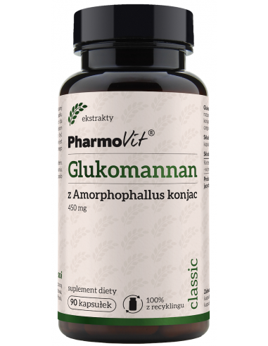 Glukomannan z Amorphophallus konjac 450 mg 90 kap.