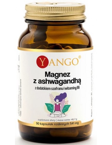 Magnez z ashwagandhą z dodatkiem szafranu i witaminy B6 - 90 kap.