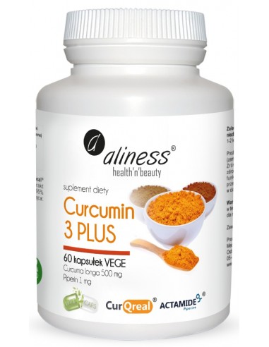 Curcumin C3 complex® PLUS Curcuma longa 500mg Piperin 60 kap.